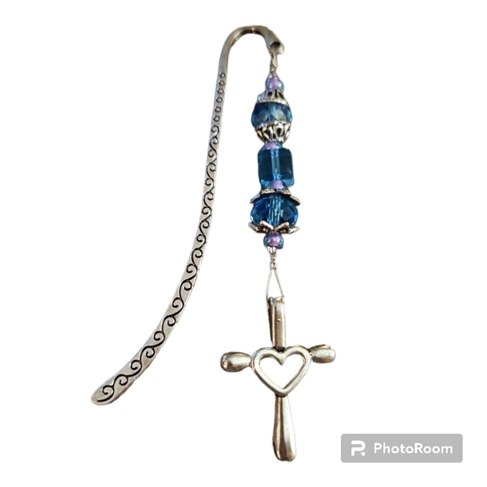 3/$30 Cross Glass Beaded Bookmark